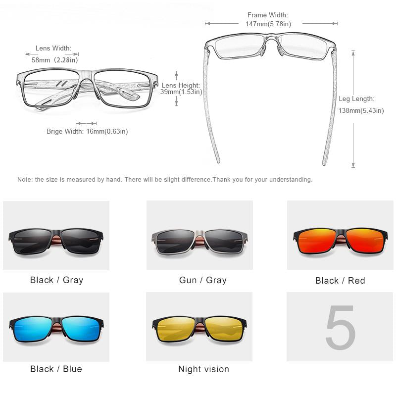 Handmade Bubinga Wooden Men's Mirror Lens Sun Glasses