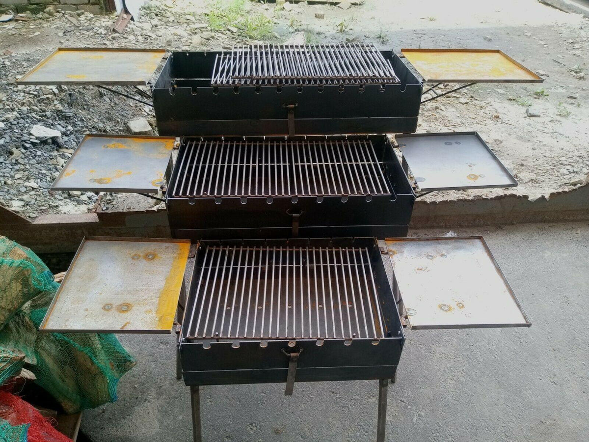 3mm! Portable BBQ Suitcase Barbeque Shashlik Kebab Mangal Grill fast supply!