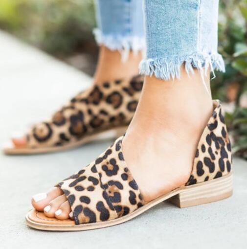 Summer Casual Rome Peep Toe Ladies PU Leather Sandals