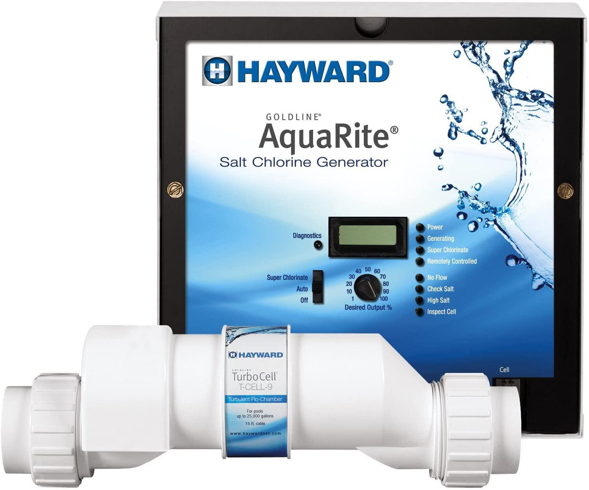 Hayward Goldline AQR9 AquaRite Electronic Salt Chlorination System for In-Ground Pools , 25,000-Gallon Cell