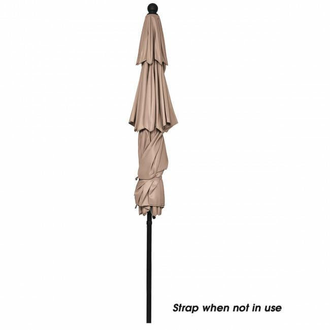 10ft 3 Tier Outdoor Patio Umbrella with Double Vented