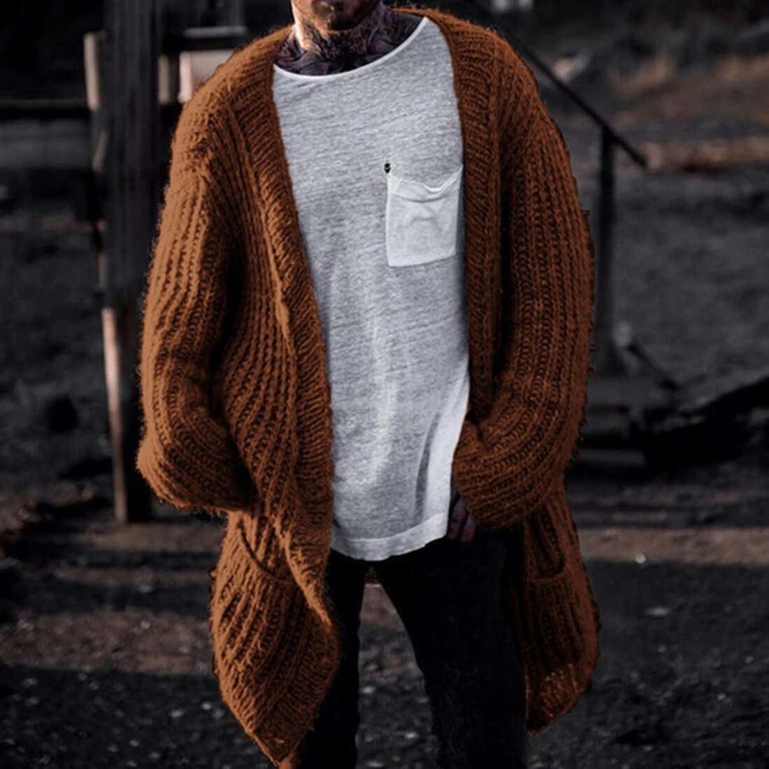 New Arrival Men Autumn Sweater Fashion Pattern Design Korean Style Long Sleeve