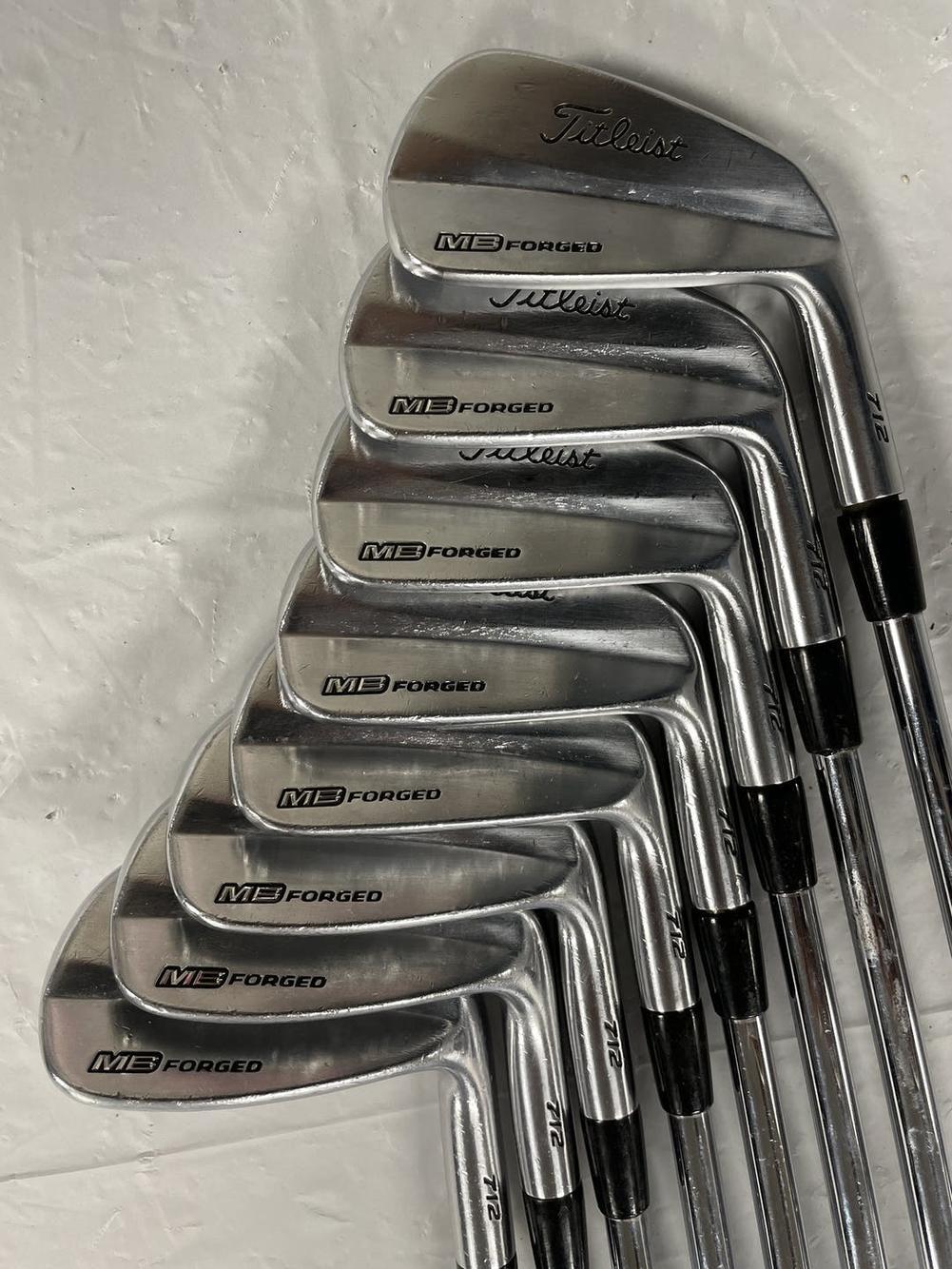 Used Titleist Mb 712 Forged 3i-pw Steel Stiff Shaft Golf Iron Set