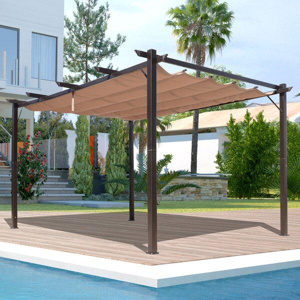 Outdoor Backyard Shade 13 Ft. W X 10 Ft. D Steel Pergola