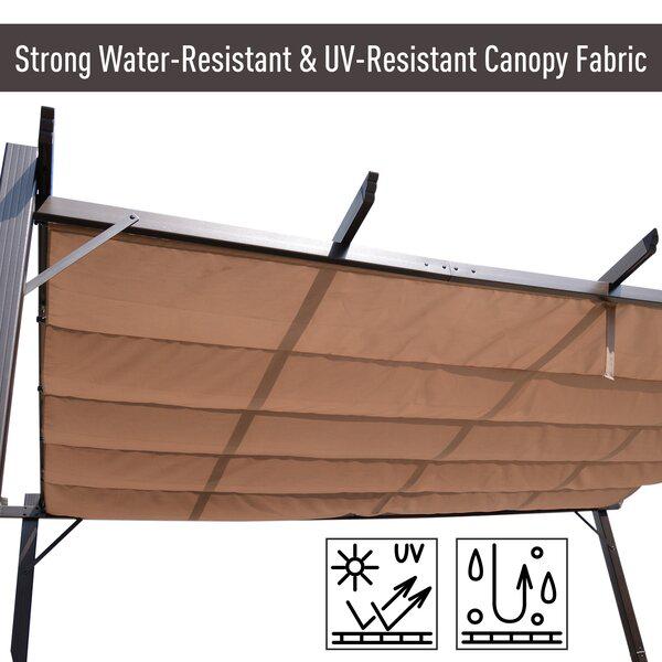 Outdoor Backyard Shade 13 Ft. W X 10 Ft. D Steel Pergola