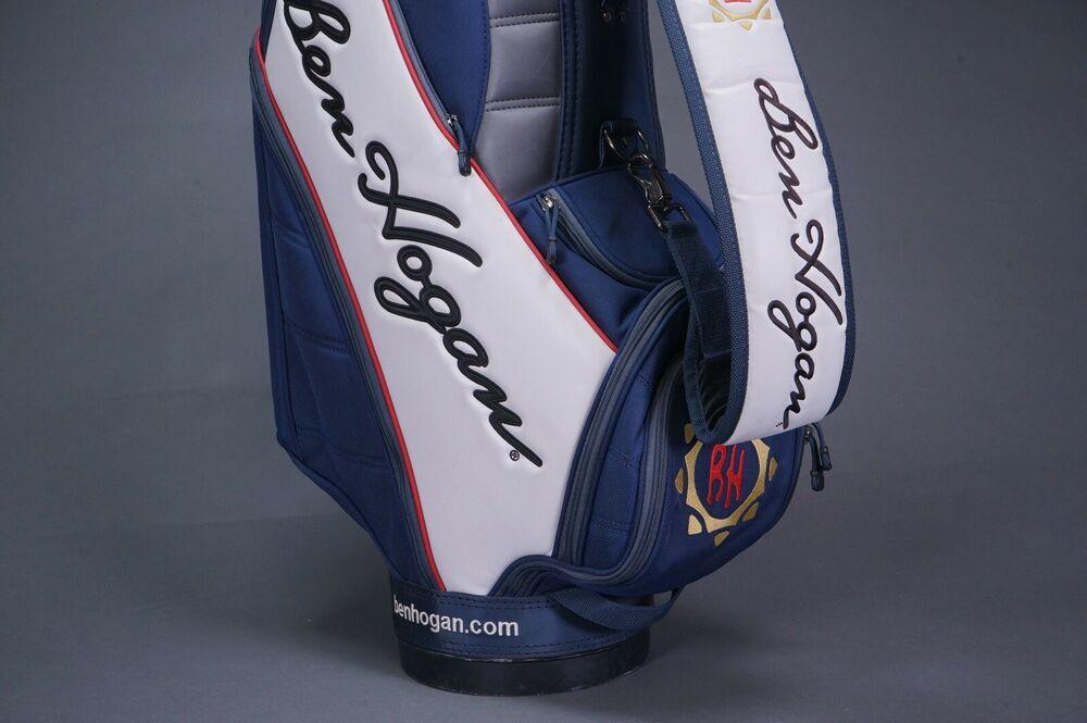 BEN HOGAN 6-WAY DIVIDER GOLF CART/STAFF BAG, BLUE WHITE ~ L@@K!!
