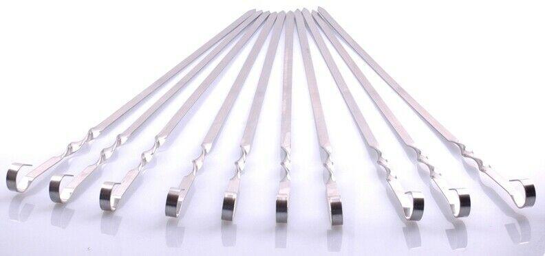 10 Skewer Rotisserie Rack Grill Automatic Rotating Motor Operated BBQ Set