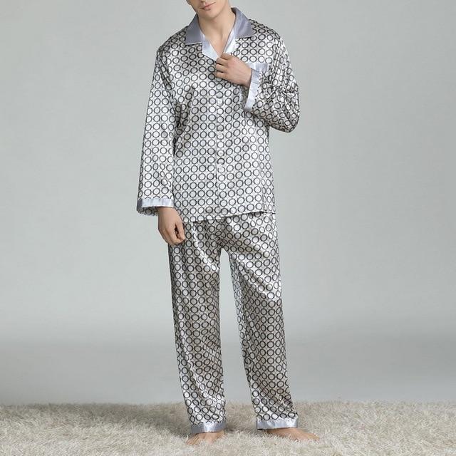New Men Silk Satin Pajama Sets