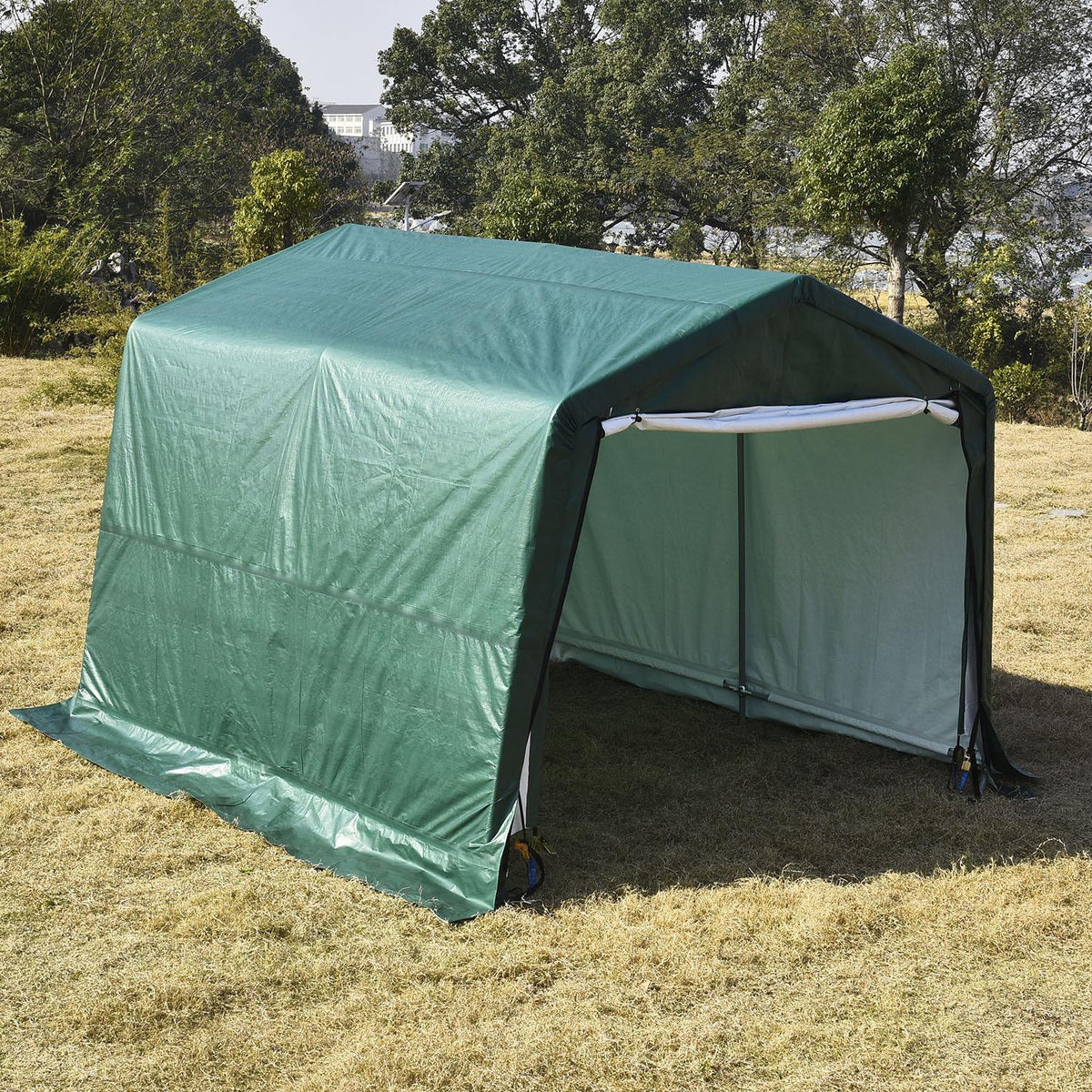 10'x10'x8'FT Car Garage Steel Storage Shed Shelter Shade Canopy Carport Tent