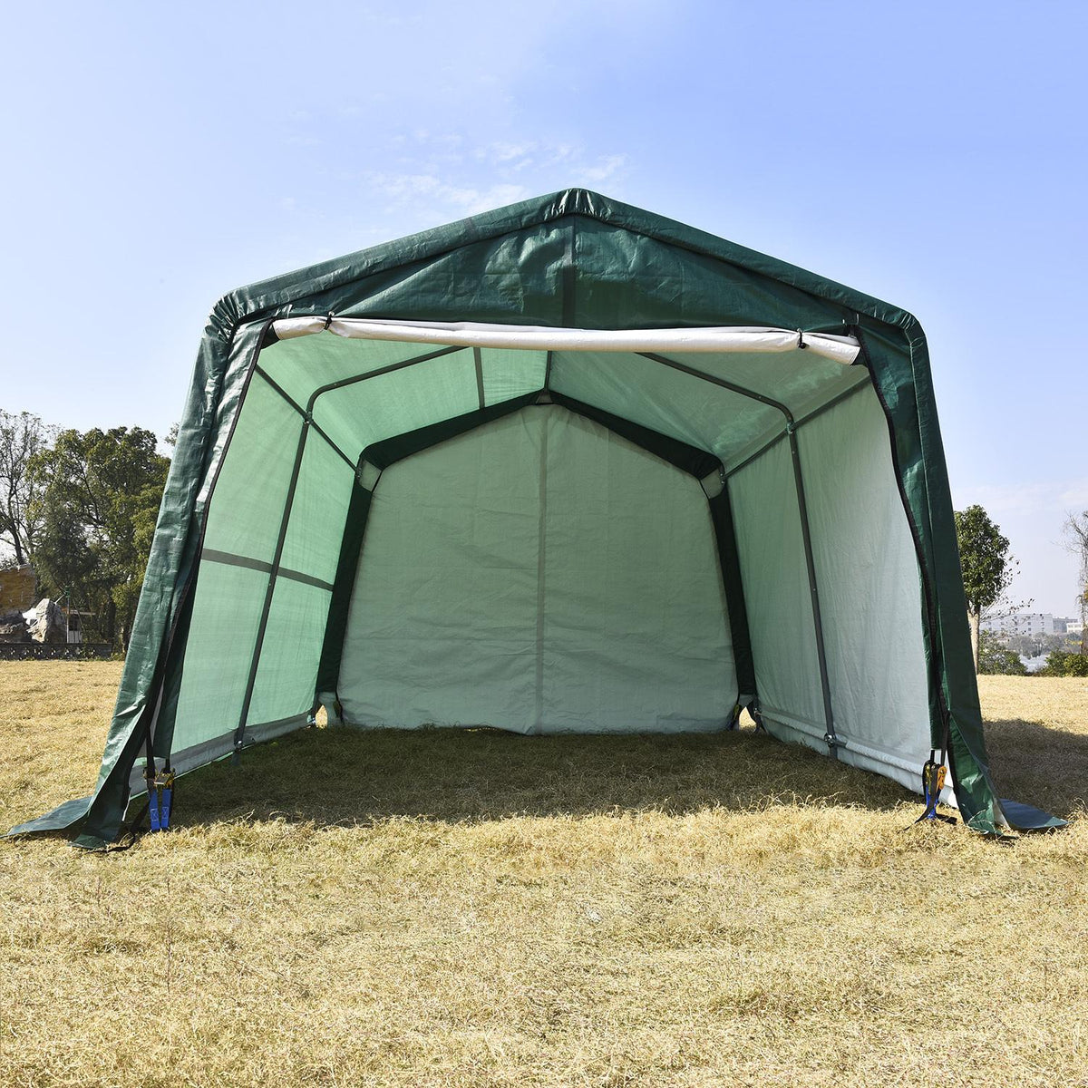 10'x10'x8'FT Car Garage Steel Storage Shed Shelter Shade Canopy Carport Tent