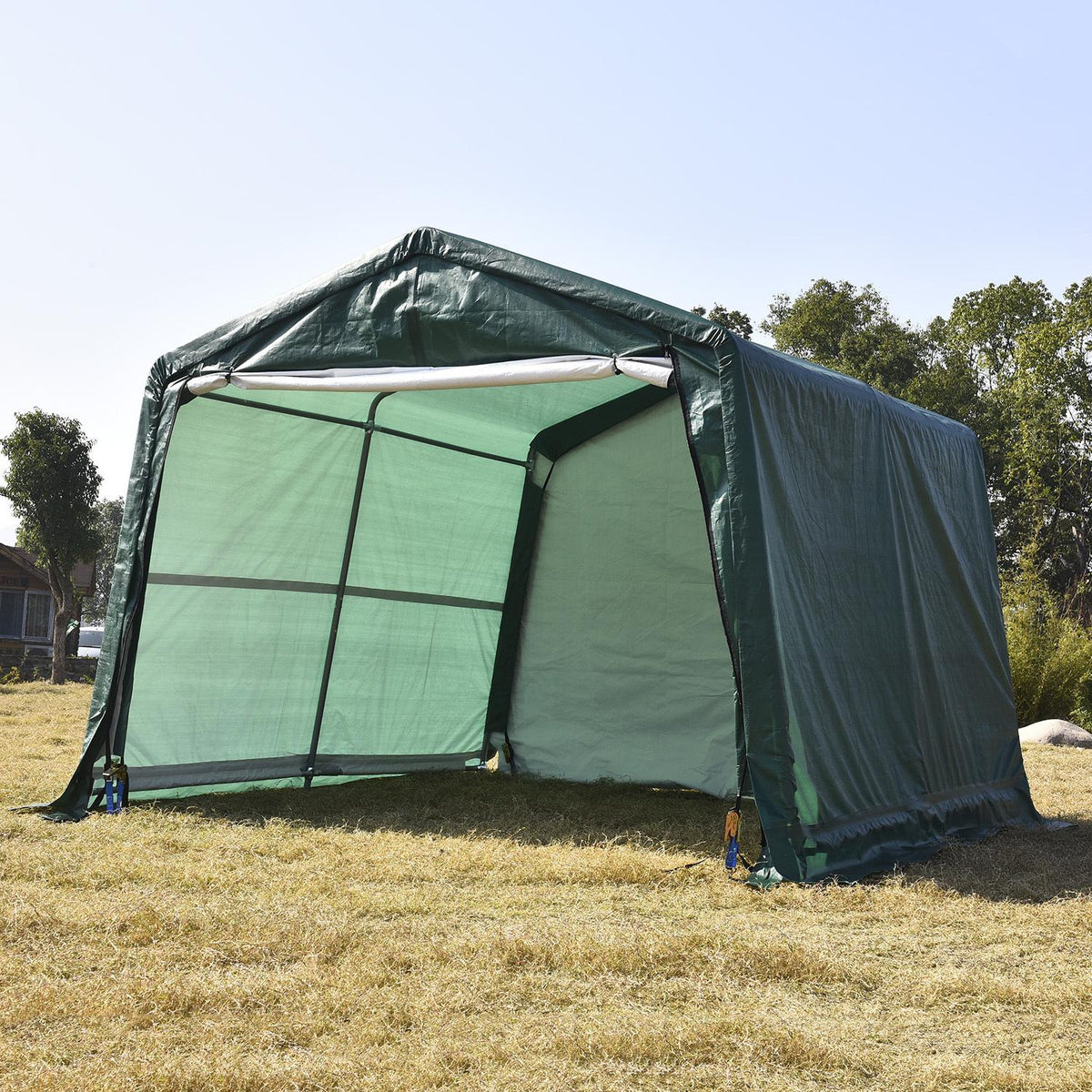 10'x10'x8'FT Car Garage Steel Storage Shed Shelter Shade Canopy Carport Tent