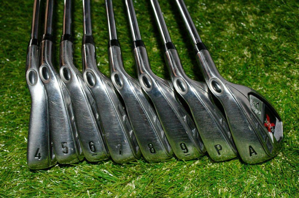 Callaway Razr X Iron Set Right Handed 36.5" Steel Stiff New Dri Tac Grip