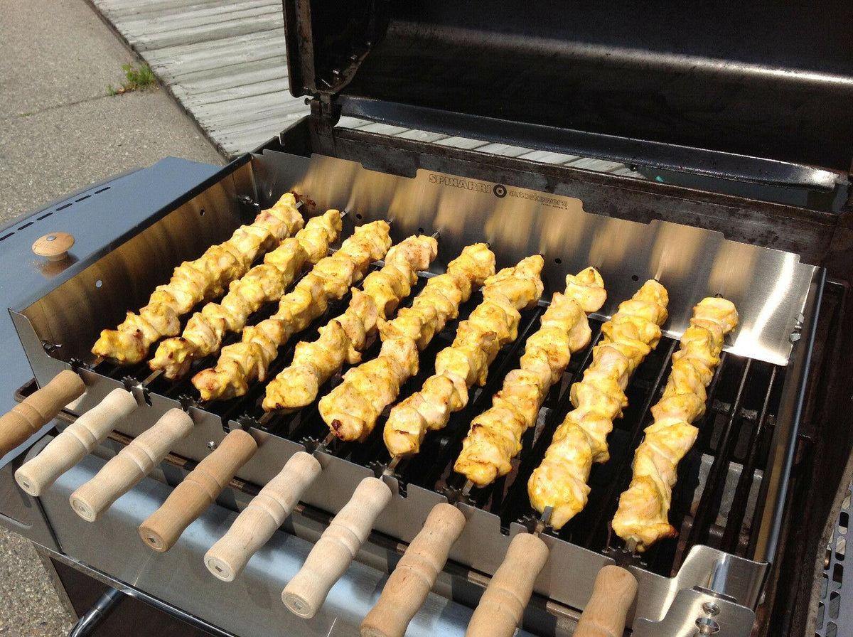 Spinarri 975 -Motorized kebob skewers for your existing gas / charcoal BBQ grill