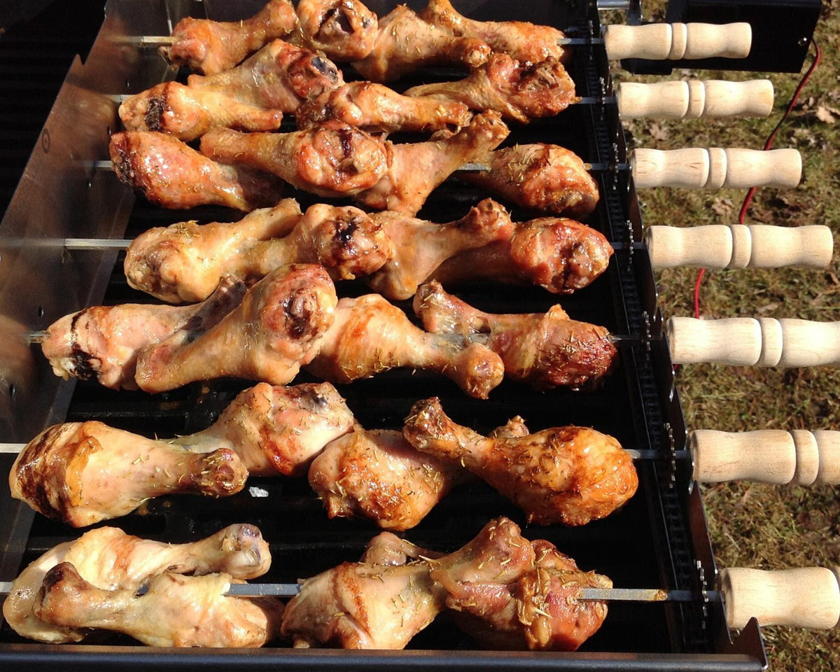 Spinarri 975 -Motorized kebob skewers for your existing gas / charcoal BBQ grill