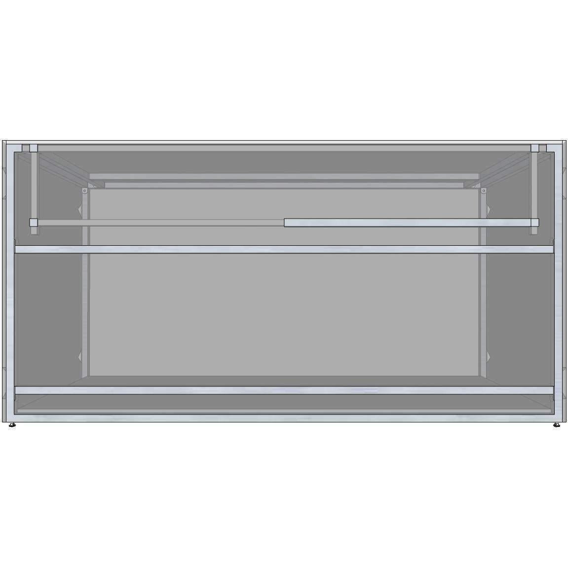 Universal 72-Inch Ready To Finish BBQ Island Appliance And Storage Cabinet