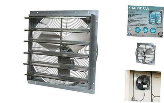 Corporation CE24-DS Exhaust Fan, Single Shutter Mounted Direct Drive 24 Inch