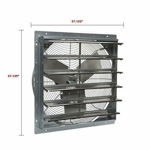 Corporation CE24-DS Exhaust Fan, Single Shutter Mounted Direct Drive 24 Inch