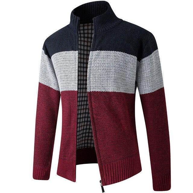 Fashion Men's Sweater Coat 2021 ng Autumn Mens Hooded Stripe Coat