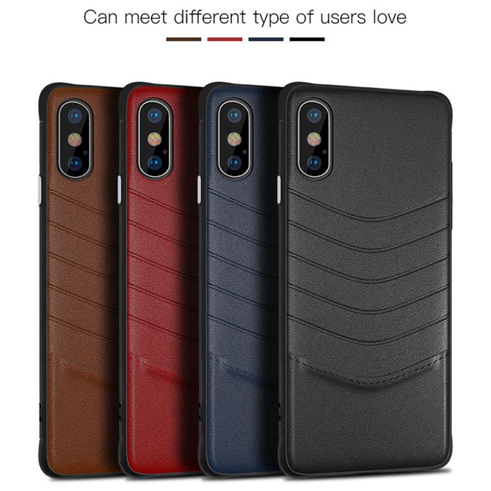 Phone Case - Luxury Vintage Ultra Thin PU Leather Protective Phone Case For iPhone XS/XR/XS Max 8/7 Plus