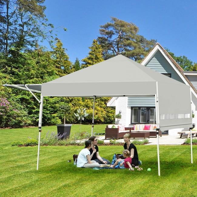 17 Feet x 10 Feet Foldable Pop Up Canopy with Adjustable