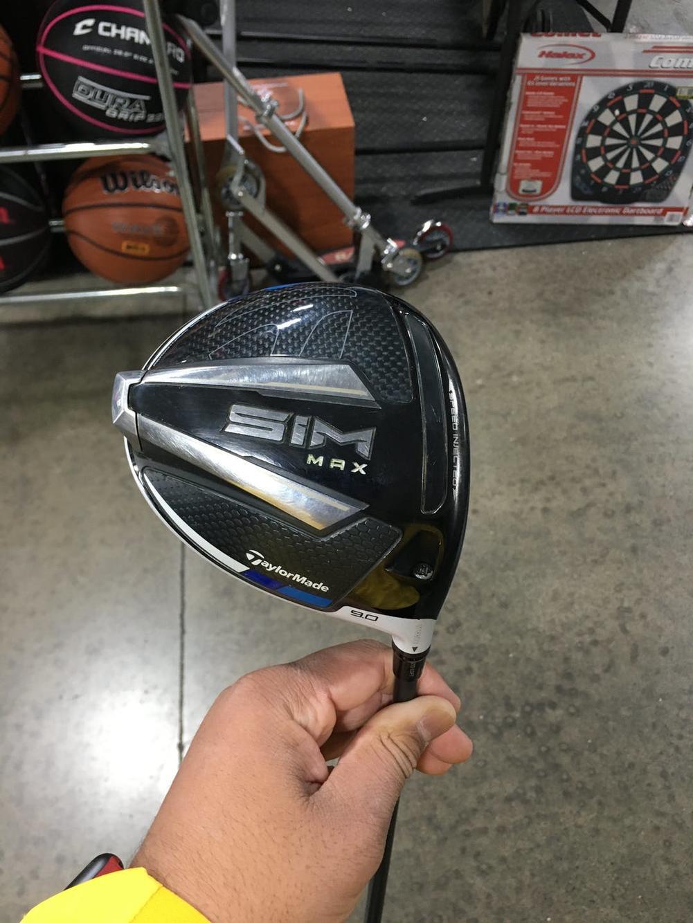 Used Taylormade Sim Max 9.0 Degree Graphite Stiff Golf Drivers