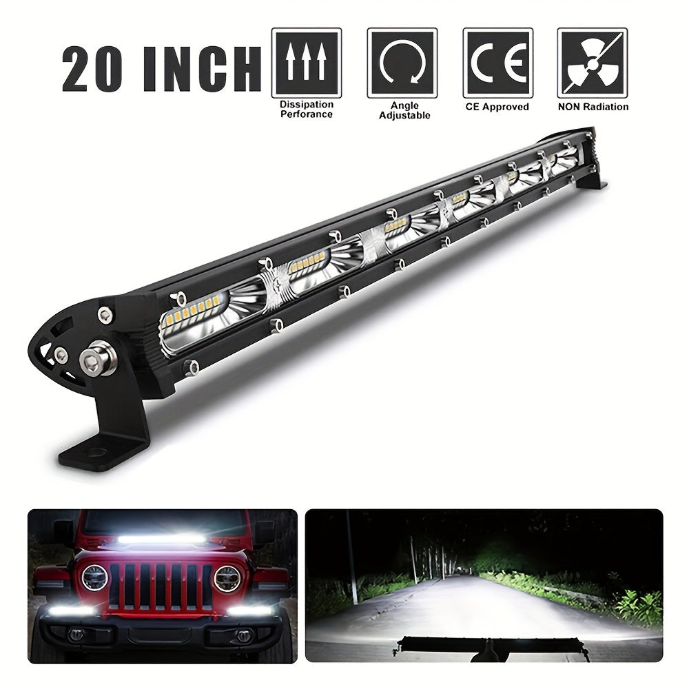 LED Work Light Ultra-thin Single Row LED Light Bar Suitable For Off-road 4x4  Car SUV Trucks Tractor Fog Lights 12V/24V Spot Flood  Light Bar