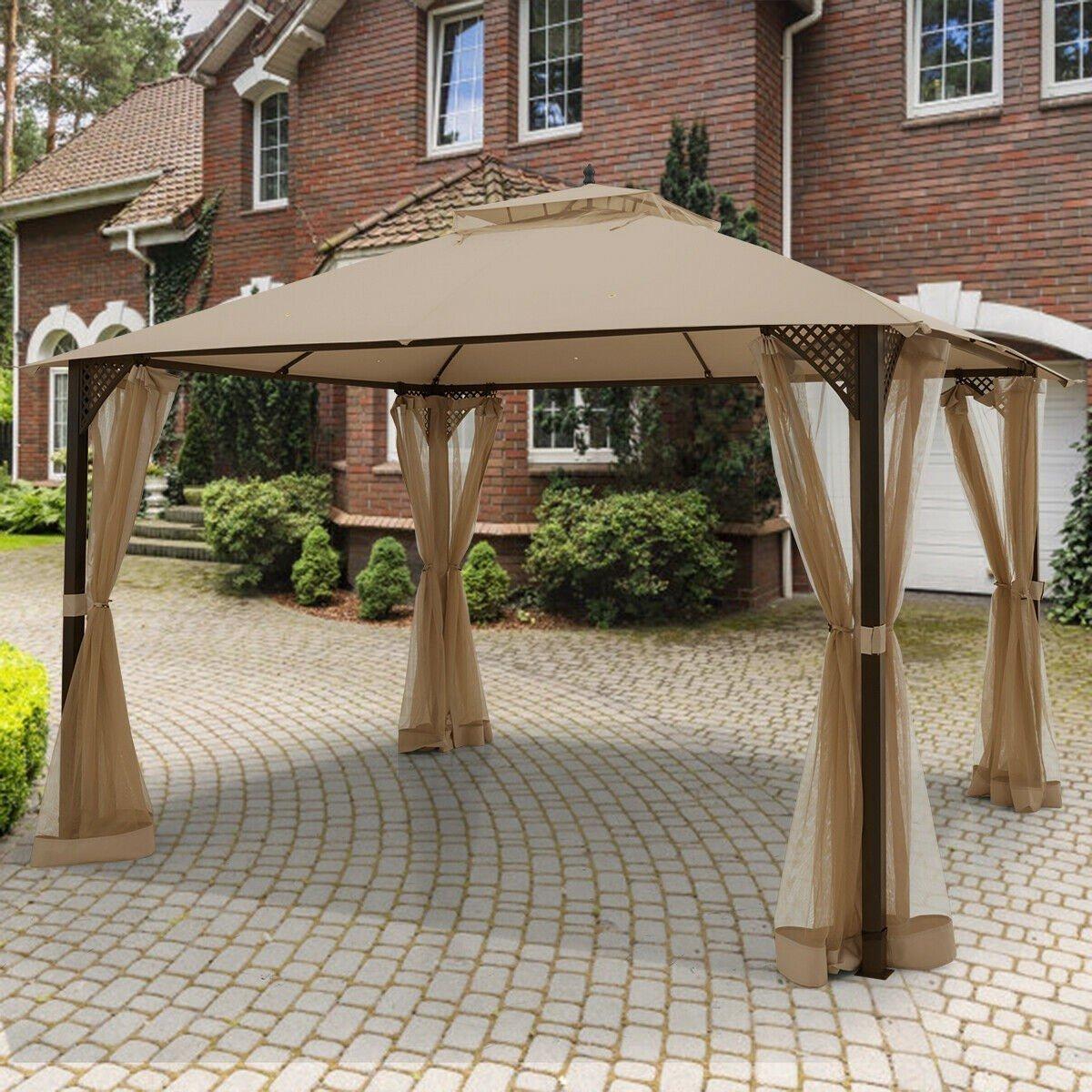 12 x 10 Outdoor Double Top Patio Gazebo