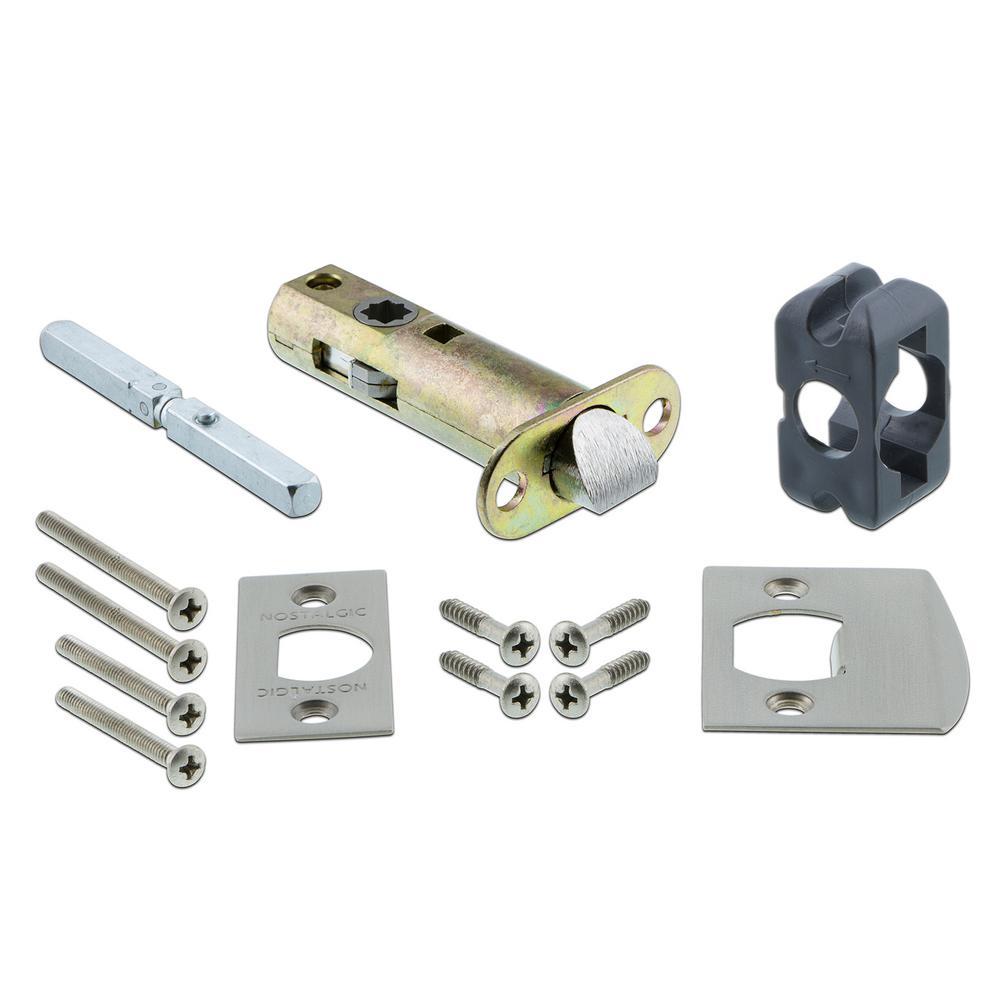 Studio Plate 2-3/4 in. Backset Satin Nickel PassaHall/Closet Homestead Door Knob
