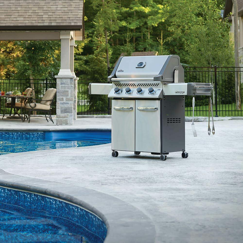Napoleon Prestige 500 Grill On Cart, Stainless Steel, Propane Gas