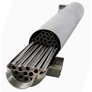 WiseWater WiseWate Swimming Pool Heat Exchanger 360kBtu Stainless Steel 316L Same Side Ports 2" and 1 1/2" FPT w/Brackets