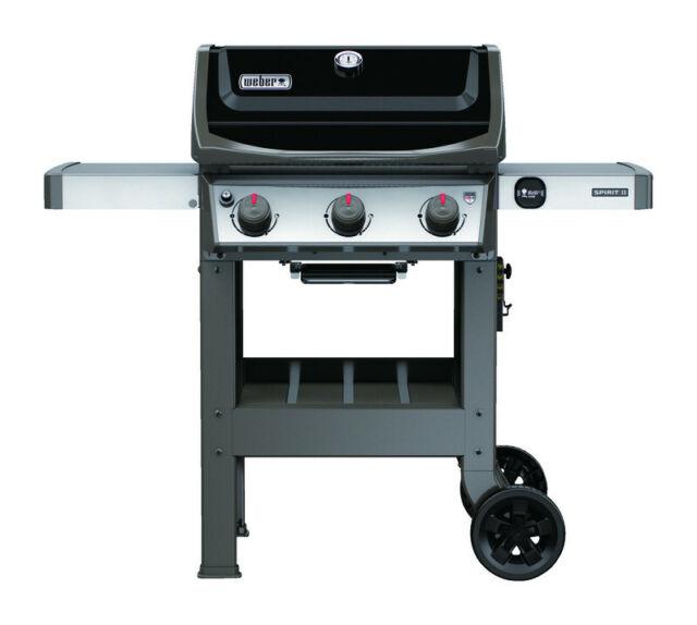 45010001 Spirit II E-310 3-Burner Liquid Propane Grill, Black