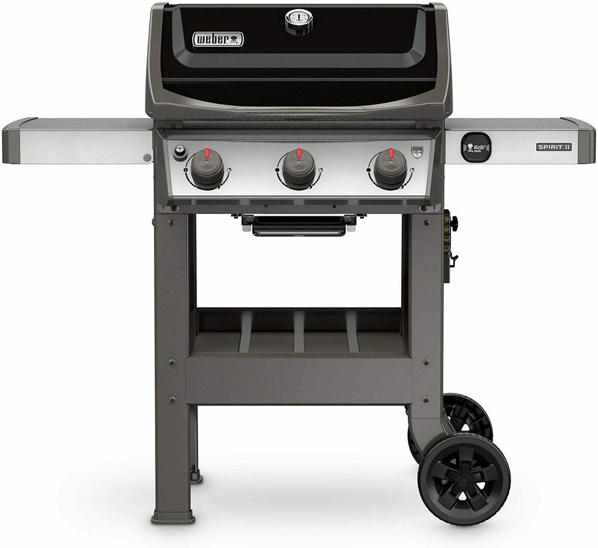 45010001 Spirit II E-310 3-Burner Liquid Propane Grill, Black