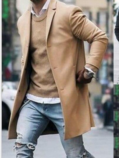 Fashion Blends Coat Solid Slim Fit Long Sleeve Cardigan Jacket
