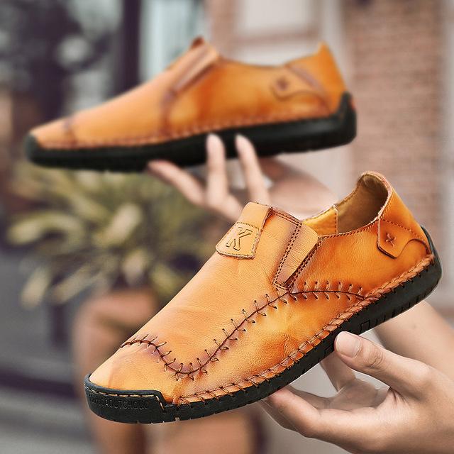 New Arrival Men's Fashion Sewing Casual Business Flats Shoes