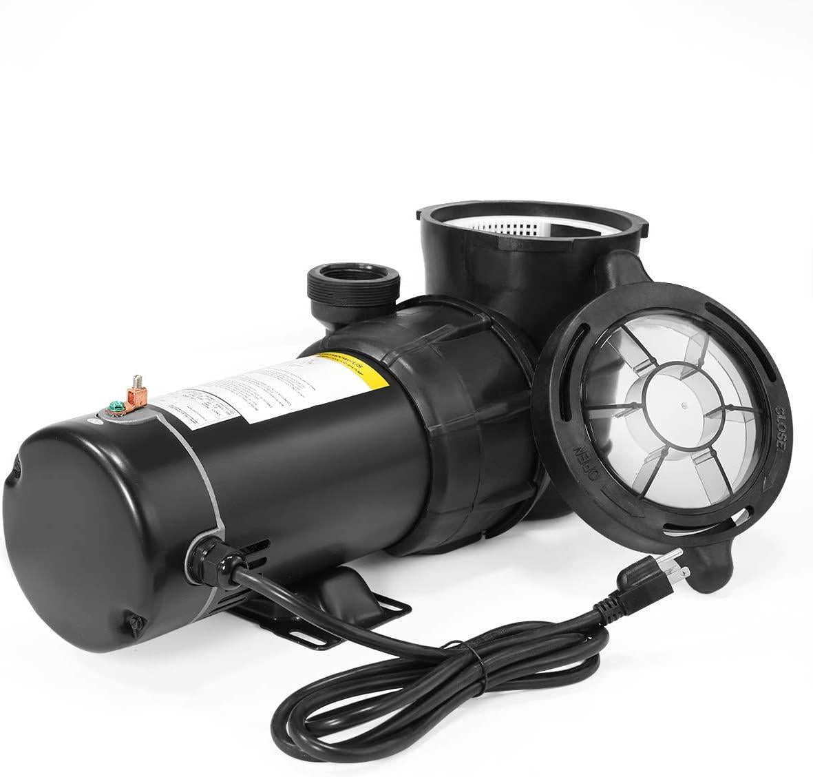 75125 Pump Pool Above Ground 1.5HP Single Speed, Black