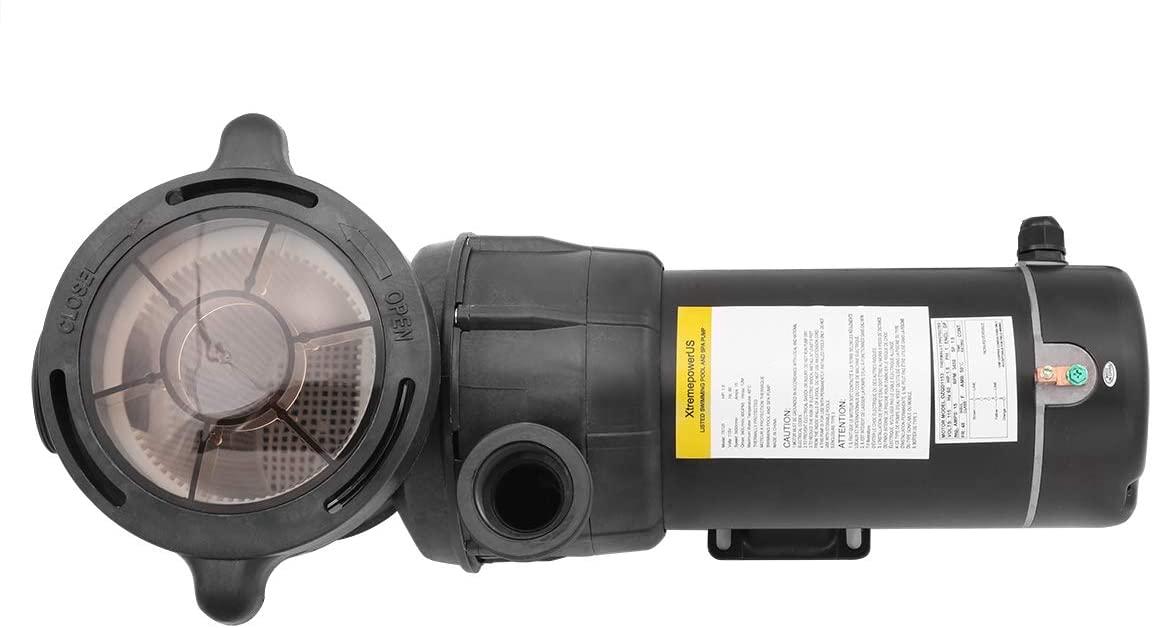 75125 Pump Pool Above Ground 1.5HP Single Speed, Black