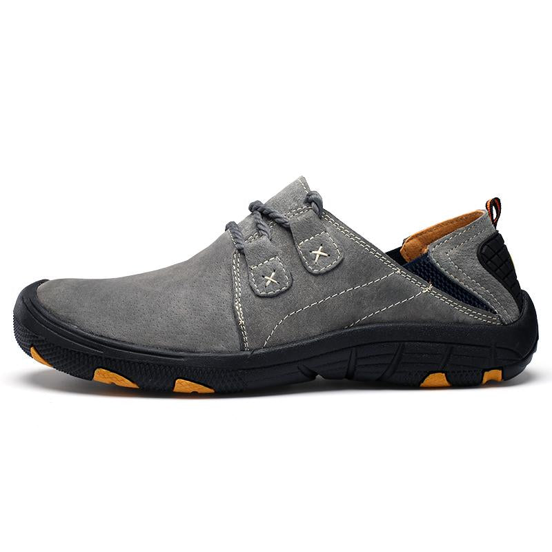 Men's Shoes - Fashion Genuine Leather Plus Size Men Breathable Outdoor Training Shoes