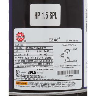Plastics Hf 1.5Hp 115V 1Spd 3Ft Tl 90O Right Less Trap