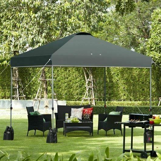 Durable 10'x10' Gray Outdoor Home or Commercial Pop up Canopy Tent-