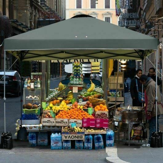 Durable 10'x10' Gray Outdoor Home or Commercial Pop up Canopy Tent-