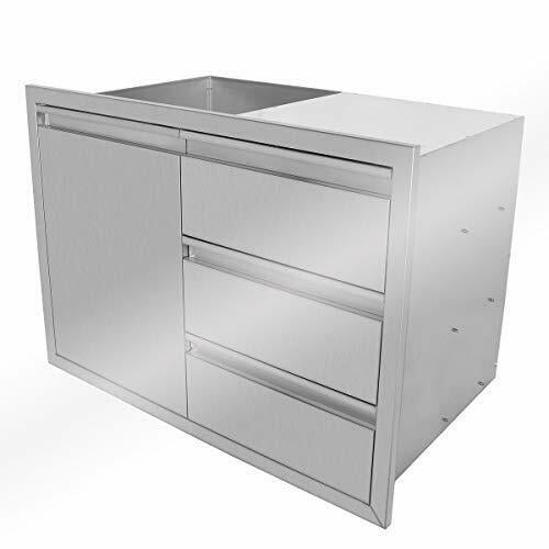 Stainless Steel Outdoor Kitchen 45.24W x 28H in. Triple Drawer and Door Combo