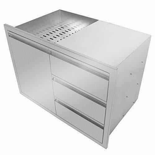 Stainless Steel Outdoor Kitchen 45.24W x 28H in. Triple Drawer and Door Combo