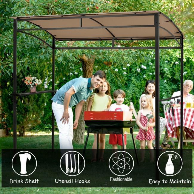 7 x 4.5 Feet Grill Gazebo Outdoor Patio Garden BBQ Canopy