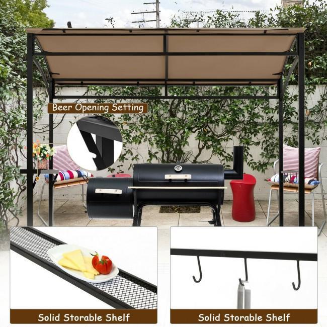 7 x 4.5 Feet Grill Gazebo Outdoor Patio Garden BBQ Canopy