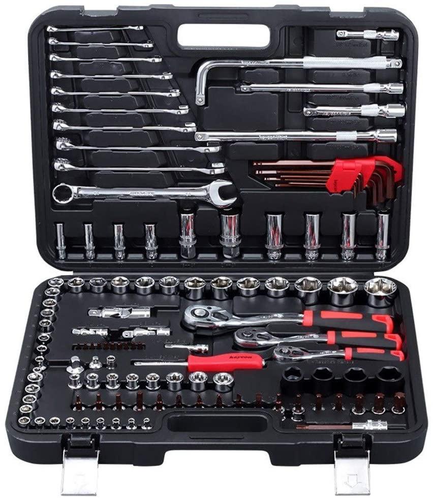 ZXY-NAN Wrench 120pcs Socket Set Car Repair Tool Auto Hand Tool Kit Ratchet Set Torque Wrench Chrome Vanadium Steel Auto Tools Repair Tools