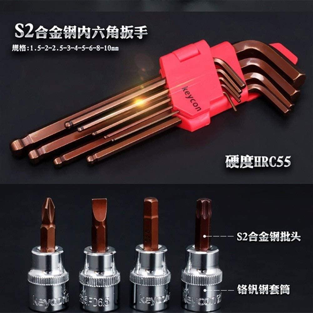 ZXY-NAN Wrench 120pcs Socket Set Car Repair Tool Auto Hand Tool Kit Ratchet Set Torque Wrench Chrome Vanadium Steel Auto Tools Repair Tools
