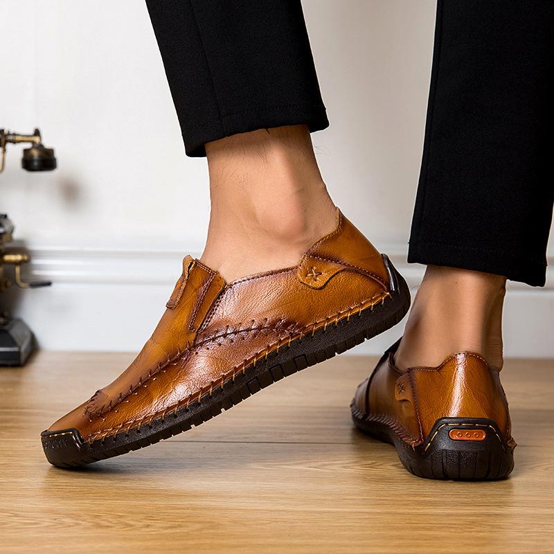 New Arrival Men's Fashion Sewing Casual Business Flats Shoes