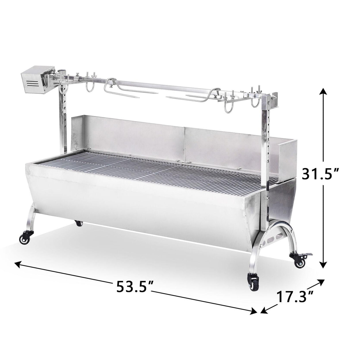 110V 132LBS Big Roast Machine BBQ Spit Roaster Rotisserie Grill Roasting Motor