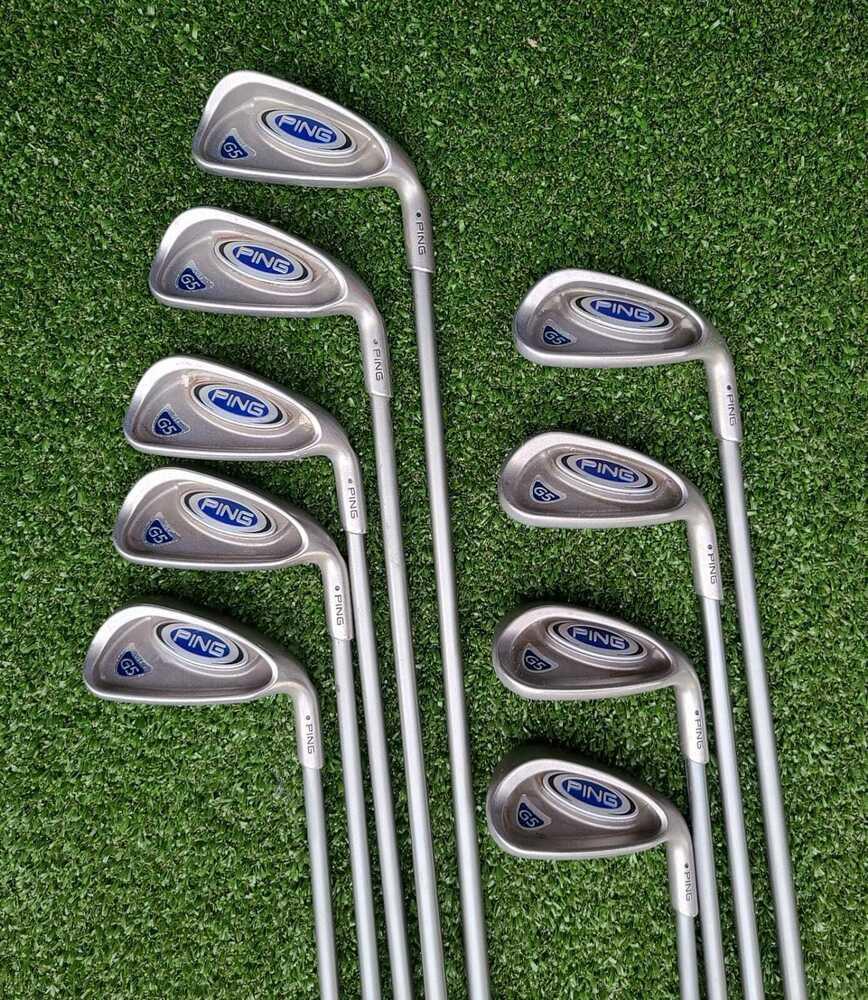 Ping G5 Black Dot 5-W+U+L+S Iron Set, RH, Ping TFC 100i Regular Graphite- Nice!