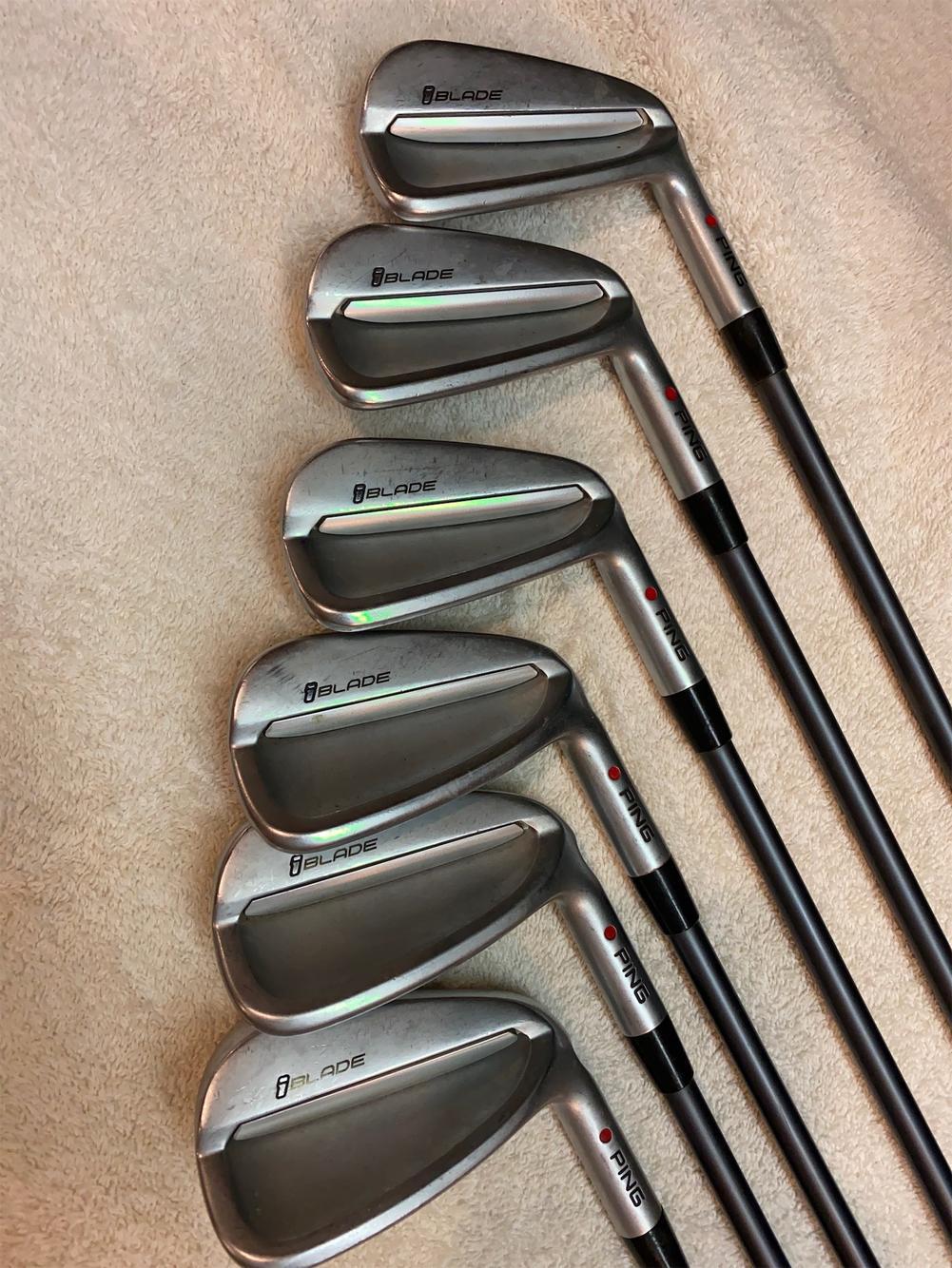 Used Right Handed iBlade Stiff Flex Graphite Shaft Iron Set